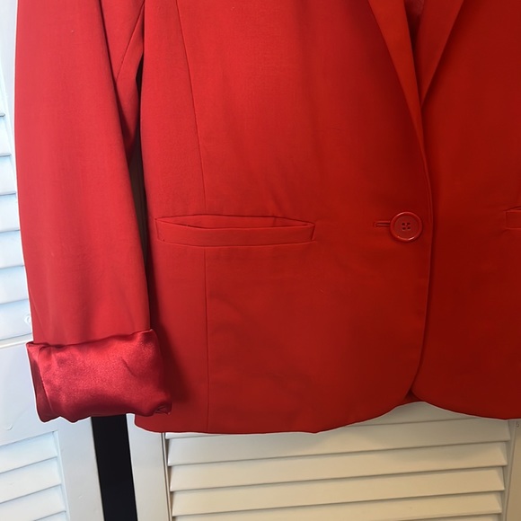 Red/Orange Frenchi Blazer S EUC - Picture 4 of 4